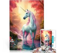 Adult Jigsaw Puzzles 2000 Pieces Unicorn Fantasy Landscape Entspannungsspiele Künstlersammlung, Bildende Kunst70x100cm
