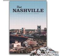 Adult Jigsaw Puzzles 2000 Pieces Visit Nashville, Help The Brain Exercise Addictive Toys to Cultivate Patience Perfect Decoration 70x100cm