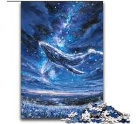 Adult Jigsaw Puzzles 2000 Whales Under The Starry Sky Challenging Family Activity Games DIY Toy for Home Wall Decor Gifts 70x100cm