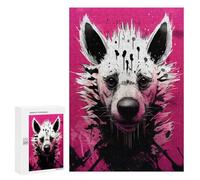 Adult Jigsaw Puzzles 300 PCS Abstract Hyena Portrait Puzzle for Adults Brain Teaser Game Wall Decoration Birthday Present, Gifts, 300 PCS