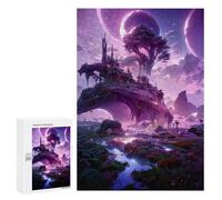 Adult Jigsaw Puzzles 300 PCS Alien Landscape with Glowing Trees Jigsaws for Adults Family Games Presents for Women Educational Challenge 300 PCS