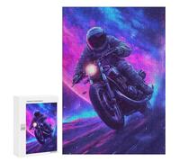 Adult Jigsaw Puzzles 300 PCS Astronaut Motor in Space Jigsaw for Adults Relaxing Games A Work of Art Birthday Present, Gifts, 300 PCS