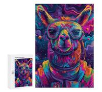 Adult Jigsaw Puzzles 300 PCS Astronaut Space Lama Teenagers Puzzles Toy Wall Decor Pattern Assembly Gifts for Friends And Family 300 PCS