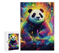 Adult Jigsaw Puzzles 300 PCS Colorful Panda Fantasy Puzzles for Adults Hands-on Game Enhance Memory Gifts for Friends And Family 300 PCS