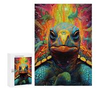 Adult Jigsaw Puzzles 300 PCS Colorful Sea Turtle Mosaic Puzzle for Adults Brain Teaser Game Wall Decoration Birthday Present, Gifts, 300 PCS