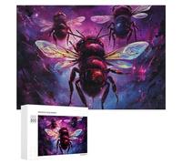 Adult Jigsaw Puzzles 300 PCS Cosmic Bee Symphony Puzzles for Adults Hands-on Game Enhance Memory Gifts for Friends And Family 300 PCS