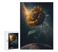 Adult Jigsaw Puzzles 300 PCS Cosmic Sunflower-4 Jigsaw for Adults Relaxing Games A Work of Art Birthday Present, Gifts, 300 PCS