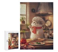 Adult Jigsaw Puzzles 300 PCS Cute Cat Chef Teenagers Puzzles Toy Wall Decor Pattern Assembly Gifts for Friends And Family 300 PCS