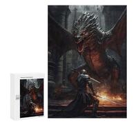 Adult Jigsaw Puzzles 300 PCS Dragon Dungeon Boss Teenagers Puzzles Toy Wall Decor Pattern Assembly Gifts for Friends And Family 300 PCS