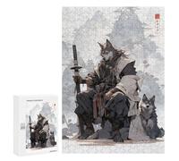 Adult Jigsaw Puzzles 300 PCS Edo Lonely Wolf Jigsaws for Adults Anti-Stress Toys Enhance Memory Birthday Present, Gifts, 300 PCS