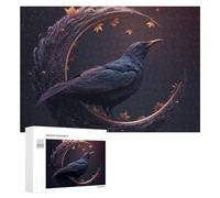 Adult Jigsaw Puzzles 300 PCS Enchanted Raven in Moonlit Garden Puzzle for Adults Brain Teaser Game Wall Decoration Birthday Present, Gifts, 300 PCS