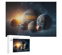 Adult Jigsaw Puzzles 300 PCS Exploring The Wonders of Our Solar System Puzzle for Adults Brain Teaser Game Wall Decoration Birthday Present, Gifts, 300 PCS