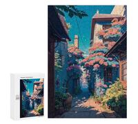 Adult Jigsaw Puzzles 300 PCS Floral Alleyway Serenity -2 Puzzle for Adults Brain Teaser Game Wall Decoration Birthday Present, Gifts, 300 PCS