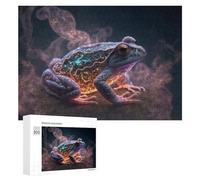 Adult Jigsaw Puzzles 300 PCS Galactic Frog Cosmic Artwork Puzzle for Adults Brain Teaser Game Wall Decoration Birthday Present, Gifts, 300 PCS