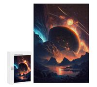 Adult Jigsaw Puzzles 300 PCS Galactic Twilight Teenagers Puzzles Toy Wall Decor Pattern Assembly Gifts for Friends And Family 300 PCS