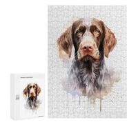 Adult Jigsaw Puzzles 300 PCS German Wirehaired Pointer Jigsaw for Adults Relaxing Games Birthday Present Great Gift for Gaming 300 PCS