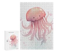 Adult Jigsaw Puzzles 300 PCS Jellyfish Cute Teenagers Puzzles Toy Wall Decor Pattern Assembly Gifts for Friends And Family 300 PCS