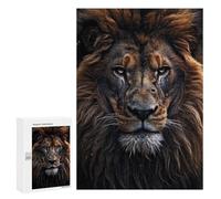 Adult Jigsaw Puzzles 300 PCS Lion Closeup Face Jigsaw for Adults Relaxing Games Birthday Present Great Gift for Gaming 300 PCS