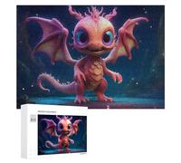 Adult Jigsaw Puzzles 300 PCS Magical Pink Dragon Adventure Puzzles for Adults Hands-on Game Enhance Memory Gifts for Friends And Family 300 PCS