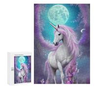 Adult Jigsaw Puzzles 300 PCS Magical Unicorn Night Puzzles for Adults Hands-on Game Enhance Memory Gifts for Friends And Family 300 PCS