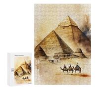 Adult Jigsaw Puzzles 300 PCS Majestic Giza Pyramids Teenagers Puzzles Toy Wall Decor Pattern Assembly Gifts for Friends And Family 300 PCS