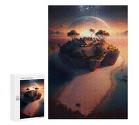 Adult Jigsaw Puzzles 300 PCS Moonlit Desert Oasis Jigsaw for Adults Relaxing Games A Work of Art Birthday Present, Gifts, 300 PCS