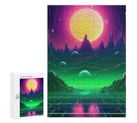 Adult Jigsaw Puzzles 300 PCS Neon Futurism Unleashed Teenagers Puzzles Toy Wall Decor Pattern Assembly Gifts for Friends And Family 300 PCS