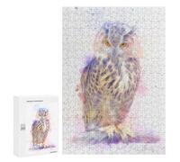 Adult Jigsaw Puzzles 300 PCS Owl Fractal Colored Teenagers Puzzles Toy Wall Decor Pattern Assembly Gifts for Friends And Family 300 PCS