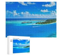Adult Jigsaw Puzzles 300 PCS Paradise Island Retreat Puzzle for Adults Brain Teaser Game Wall Decoration Birthday Present, Gifts, 300 PCS