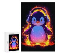 Adult Jigsaw Puzzles 300 PCS Penguin Hot Music Passion Teenagers Puzzles Toy Wall Decor Pattern Assembly Gifts for Friends And Family 300 PCS