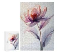 Adult Jigsaw Puzzles 300 PCS Pink Iris Flowers Teenagers Puzzles Toy Wall Decor Pattern Assembly Gifts for Friends And Family 300 PCS