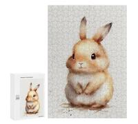 Adult Jigsaw Puzzles 300 PCS Rabbit Bunny Watercolor Teenagers Puzzles Toy Wall Decor Pattern Assembly Gifts for Friends And Family 300 PCS