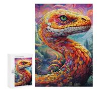 Adult Jigsaw Puzzles 300 PCS Rainbow Serpent in Fantasy Forest Puzzles for Adults Hands-on Game Enhance Memory Gifts for Friends And Family 300 PCS