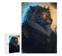 Adult Jigsaw Puzzles 300 PCS Regal Tiger in Armor Puzzle for Adults Brain Teaser Game Wall Decoration Birthday Present, Gifts, 300 PCS