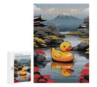 Adult Jigsaw Puzzles 300 PCS Rubber Duck Japanese Art Teenagers Puzzles Toy Wall Decor Pattern Assembly Gifts for Friends And Family 300 PCS