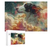 Adult Jigsaw Puzzles 300 PCS Space Dog Adventure -1 Puzzle for Adults Brain Teaser Game Wall Decoration Birthday Present, Gifts, 300 PCS