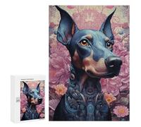 Adult Jigsaw Puzzles 300 PCS Steampunk Dog in Bloom Puzzles for Adults Hands-on Game Enhance Memory Gifts for Friends And Family 300 PCS