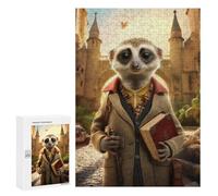 Adult Jigsaw Puzzles 300 PCS Travel Guide Meerkat Jigsaw for Adults Relaxing Games A Work of Art Birthday Present, Gifts, 300 PCS