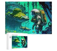 Adult Jigsaw Puzzles 300 PCS Underwater Astronaut Adventure Jigsaw for Adults Relax Games Presents for Women Birthday Present, Gifts, 300 PCS