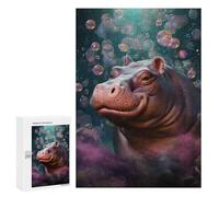 Adult Jigsaw Puzzles 300 PCS Underwater Hippo Adventure-2 Puzzle for Adults Brain Teaser Game Wall Decoration Birthday Present, Gifts, 300 PCS