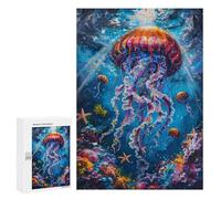 Adult Jigsaw Puzzles 300 PCS Vibrant Jellyfish Underwater Jigsaw for Adults Relaxing Games Birthday Present Great Gift for Gaming 300 PCS