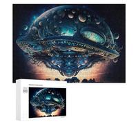 Adult Jigsaw Puzzles 300 PCS Whale-Shaped Floating Island in Space Puzzles for Adults Hands-on Game Enhance Memory Gifts for Friends And Family 300 PCS