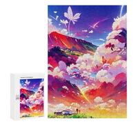 Adult Jigsaw Puzzles 300 PCS Whimsical Sky Garden -1 Puzzles for Adults Hands-on Game Enhance Memory Gifts for Friends And Family 300 PCS