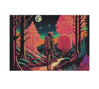 Adult Jigsaw Puzzles 38x26cm/1000pcs Astronaut in A Colorful Forest Puzzles for Adults Hands-on Game Enhance Memory Gifts for Friends And Family 38x26cm/1000pcs