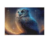 Adult Jigsaw Puzzles 38x26cm/1000pcs Enchanted Night Owl Portrait Puzzle for Adults Brain Teaser Game Wall Decoration Birthday Present, Gifts, 38x26cm/1000pcs