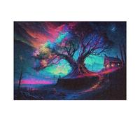 Adult Jigsaw Puzzles 38x26cm/1000pcs Enchanted Tree at Twilight Jigsaw for Adults Relax Games Presents for Women Birthday Present, Gifts, 38x26cm/1000pcs