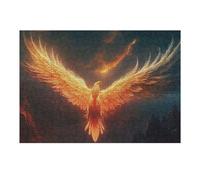 Adult Jigsaw Puzzles 38x26cm/1000pcs Golden Phoenix Rising Puzzle for Adults Brain Teaser Game Wall Decoration Birthday Present, Gifts, 38x26cm/1000pcs