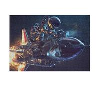 Adult Jigsaw Puzzles 38x26cm/1000pcs Space Motorcycle Adventure in Outer Space Puzzles for Adults Hands-on Game Enhance Memory Gifts for Friends And Family 38x26cm/1000pcs