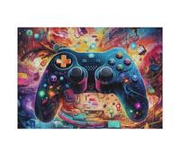 Adult Jigsaw Puzzles 38x26cm/1000pcs Vibrant Gaming Controller Artwork -3 Puzzles for Adults Hands-on Game Enhance Memory Gifts for Friends And Family 38x26cm/1000pcs
