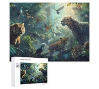 Adult Jigsaw Puzzles 500 PCS Amazon Rainforest Wildlife-2 Puzzle for Adults Brain Teaser Game Wall Decoration Birthday Present, Gifts, 500 PCS